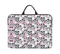 Floral Skull Print Laptop Sleeve Case14in Computer Cases for Pad Tablet, Briefcase Bag