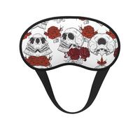 Floral Skull Print Sleep Eye Mask Light Blocking Soft and Comfortable Night Eye Blinder for Women Men for Sleeping Travel Night Shift