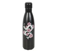 Floral Snake Steel Water Bottle Something Different True Black One Size