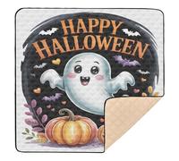 Floral Spirit Happy Halloween Large Non-Slip Baby Gym & Activity Mat for Floor Waterproof Baby Play Tummy Time Mat for Babies Infants Toddlers, 50'' x 50''