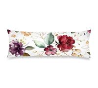 Floral Spring Body Pillow Cover Flowers Throw Pillow Covers Florals Cushion Long Pillowcase with Zipper Farmhouse Wildflower Decorative Soft Bedding Pillow Cases for Bedroom,Couch,20"x54"