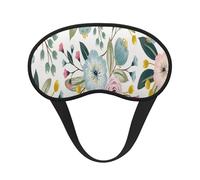 Floral Spring Flowers Lovely Blue Pink Rose Green Leaf Sweet Colors, Full Eye Covers Light Blocking Eye Masks Blackout Sleep Eye Muffs
