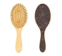 Floral Spring Rose Peony Wood Hair Brushes Paddle Brush for Fine Hair Wood Brush for Hair Brush for Natural Hair