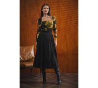 Floral Square Neck Top Star By Julien Macdonald Yellow 18