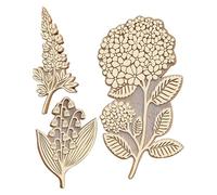 Floral Stamps - Vintage Wood Art Block, Botanical Carving Press | Retro Pattern Art Print Tool, Clear Footprint for Scrapbooking, Stationery, Bi Making