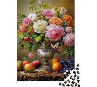Floral Still Life 1000 Pieces Thick Cardboard Jigsaw Puzzle Set Jigsaw Collectors Hard Difficult Educational Game 70x50cm/1000pcs