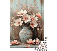 Floral Still Life Art 1000 Pieces Sturdy Paper Puzzle Parent-Child Interactive Game Home Leisure Unique Artwork 52x38cm/1000pcs