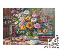 Floral Still Life Painting_1 1000 Pc Eco-Friendly Paper Premium Jigsaw Puzzle for Kids Puzzle Beginners, Ultra Difficult Puzzle, After-school Puzzle Activity, Puzzle 38x26cm/1000pcs
