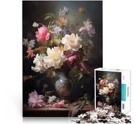 Floral Still Life Painting VintageJigsaws 2000 Pieces for Adults Stress Relief Toys Fun at Home Activities, Birthday Present,Travel Gifts, 70x100cm