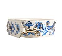 Floral Stud Shoulder Strap - female - Dolce & Gabbana - Bag Accessories - White - ONE SIZE - Bags ONE SIZE