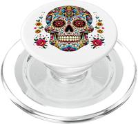 FLORAL SUGAR SKULL DAY OF THE DEAD DE LOS MUERTOS MEXICO DAY PopSockets PopGrip for MagSafe