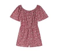Floral Summer Jumpsuit - female - Pepe Jeans - Jumpsuits - Red - 14 Y - Kids 14 Y
