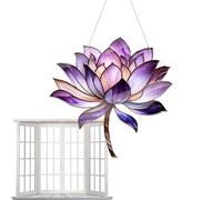 Floral Sun Catcher Acrylic Flower Window Bangings, Stained Sun Catcher for Garden Grandma Birthday Decoration for Mother's Day