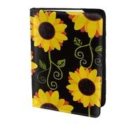 Floral Sunflower Printing Passport Holder, Travel Essentials,Card And Passport Anti Theft Wallet,Sized To Fit All Standard Passports