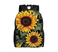 Floral Sunflower Travel Laptop Backpack Waterproof Lightweight Cute Backpack For Women Men Casual Daypack