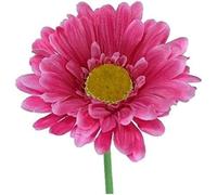 floral supplies Artificial Single Stem Gerbera with Big Bloom - very dramatic - home garden (Hot Pink, 12 Pack)