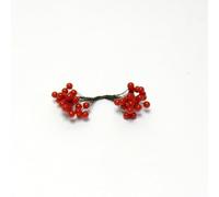 floral supplies Bunch of 50 Wired Stems Artificial Holly Berries - (Red (Plastic), 2 Pack)