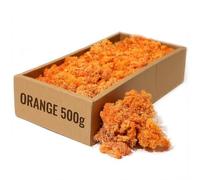 floral supplies Stabilised Reindeer Moss - Preserved Lichen for Model Scenery, Railway Landscapes, Terrariums, Floristry & Art Crafts - Soft Texture & Maintenance Free (Orange, 100g)