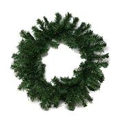 Floral Supplies UK Plain Green Artificial Spruce Pine Wreath Ring x 45cm - Christmas Door Decoration