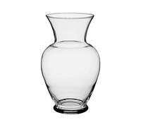 Floral Supply Online 10 5/8" Spring Garden Vase and Flower Guide Booklet- Decorative Glass Flower Vase for Floral Arrangements, Weddings, Home Decor or Office. (Clear)