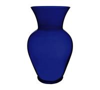 Floral Supply Online 8 3/4" Cobalt Blue Spring Garden Vase and Flower Guide Booklet- Decorative Glass Flower Vase for Floral Arrangements, Weddings, Home Decor or Office.