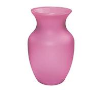 Floral Supply Online - 8" Rose Vase and Flower Guide Booklet - Decorative Glass Flower Vase for Floral Arrangements, Weddings, Home Decor or Office. (Pink)