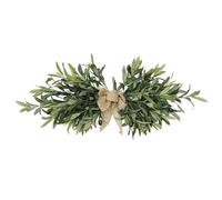 Floral Swag, 24 inch Artificial Olive Wreath with Green Leaves Olive Fruit, Plastic Greenery Swag, Branch Wreath for Front Door Wedding Arch Party Wall Decor Floral