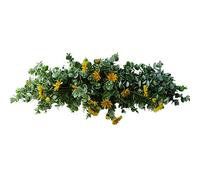 æ- Floral Swag, Large Artificial Eucalyptus Leaves Swag, Front Door Decorative Swag with Daisy Flowers, Wedding Arch Flower for Home Table Mirror Chairback Decor