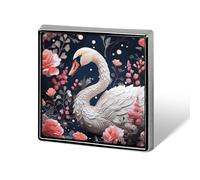 Floral Swan Backpack Pin Cute Brooch Decoration Brooches for Women Mens Lapel Pins for Suits Fashion Button Badges for Hat Backpacks Purses Jackets Shirt Suit Lapels-Square