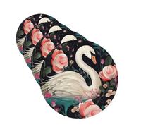 Floral Swan Car Air Freshener Cards Set of 4 Pieces Long Lasting Hanging Scented Cards Auto Aromatherapy Tablets Personalized Car Fresheners Gifts for Men Women - Lavender Scent