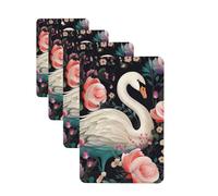 Floral Swan Car Air Freshener Cards Set of 4 Pieces Long Lasting Hanging Scented Cards Auto Aromatherapy Tablets Personalized Car Fresheners Gifts for Men Women - Lavender Scent