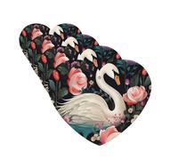 Floral Swan Car Air Freshener Cards Set of 4 Pieces Long Lasting Hanging Scented Cards Auto Aromatherapy Tablets Personalized Car Fresheners Gifts for Men Women - Lavender Scent