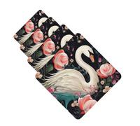 Floral Swan Car Air Freshener Cards Set of 4 Pieces Long Lasting Hanging Scented Cards Auto Aromatherapy Tablets Personalized Car Fresheners Gifts for Men Women - Lavender Scent