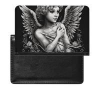 Floral Swan Passport Holder Slim Travel Wallet RFID Blocking Card Case Cover Passport Cover Protector Essentials with Credit Card Slots for Women/Men, Angel Portrait Style, One Size, Modern