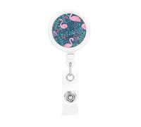 Floral Swan Print Retractable Badge Holder, Cute Nursing Badge Reel, Badge Clip Id Card Holders
