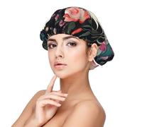 Floral Swan Satin Bonnet Silk Bonnet, Hair Bonnet For Sleeping, Soft Double Layer Silk Sleeping Cap Hair Wrap For Women Natural Hair Curly Hair Braided Hair Long Hair