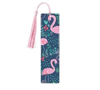 Floral Swan Wooden Bookmark Craft Hanging Tags Ornaments Rectangular Bookmarks with Holes and Ropes