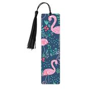 Floral Swan Wooden Bookmark Craft Hanging Tags Ornaments Rectangular Bookmarks with Holes and Ropes