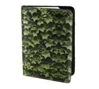 Floral Swirls Ivy Print Passport Holder for Travel,Wallet Case RFID Blocking Leather Card Slot Protector
