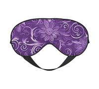 Floral Swirls Ivy Print Women Men Double-Sided Soft Eye Mask, Ultrathin Light Blocking Sleeping Blindfold