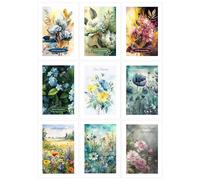 Floral Sympathy Greeting Cards - Pack of 9 - Size A6