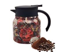 Floral Tea Kettle, Thermal Jug for Hot Drinks, Coffee Jug and Insulated Teapot 800ml | Built-in Infuser, Vacuum Coffee Jug, Hot Coffee Maker, Drink Dispenser