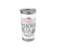 Floral Teacher Life Classroom Coffee Book Lover Stainless Steel Insulated Tumbler