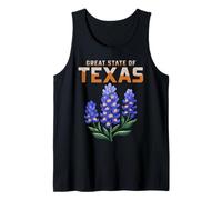 Floral Texas Map The Bluebonnet State TX US States Texan Tank Top