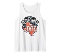 Floral Texas Map The Bluebonnet State TX US States Texan Tank Top
