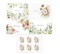 Floral Thank You Cards Watercolor Floral Print Gratitude Notes