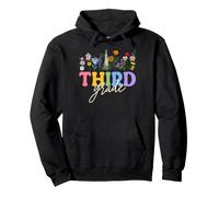 Floral Third Grade Teacher Wildflower Back to School Pullover Hoodie