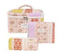 Floral Toiletries Bag, Cute Makeup Bag With Flowers - Toiletoric Organizer Pouch 3 Pieces | Floral Makeup Bag Set Flowers Cosmetic Bag Flower Make Up, d, verwijzen naar de beschrijving, Unisex