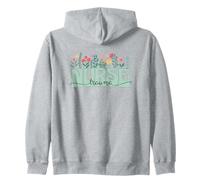 Floral Trauma Nurse Design- Chaos with a Smile Zip Hoodie