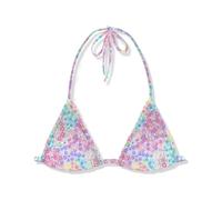 Floral Triangle Bikini Top - female - MC2 Saint Barth - Bikinis - Multicolor - M - Swimwear M